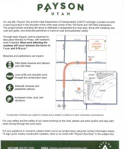 Description and Map of Bus Pullout Project