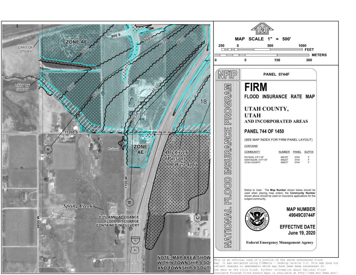 FEMA Flood Maps Payson Utah